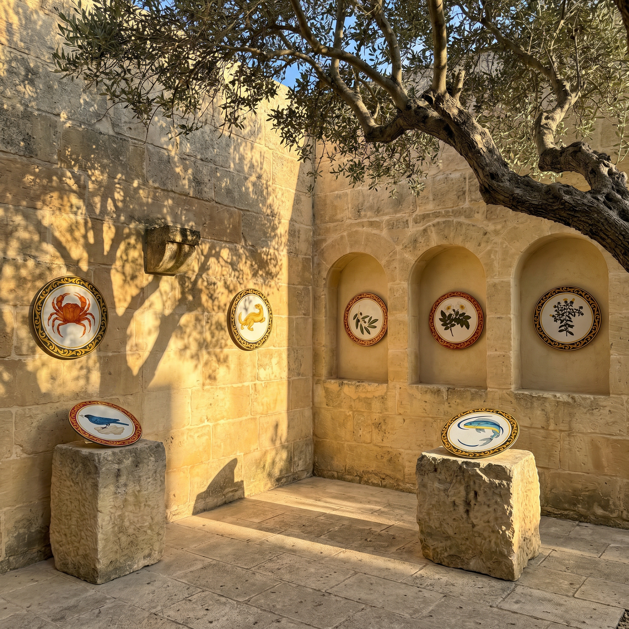 The Munita Collection arranged in a sunlit heritage courtyard