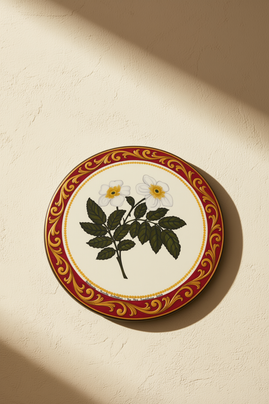 Ghirlanda hand-painted plate design