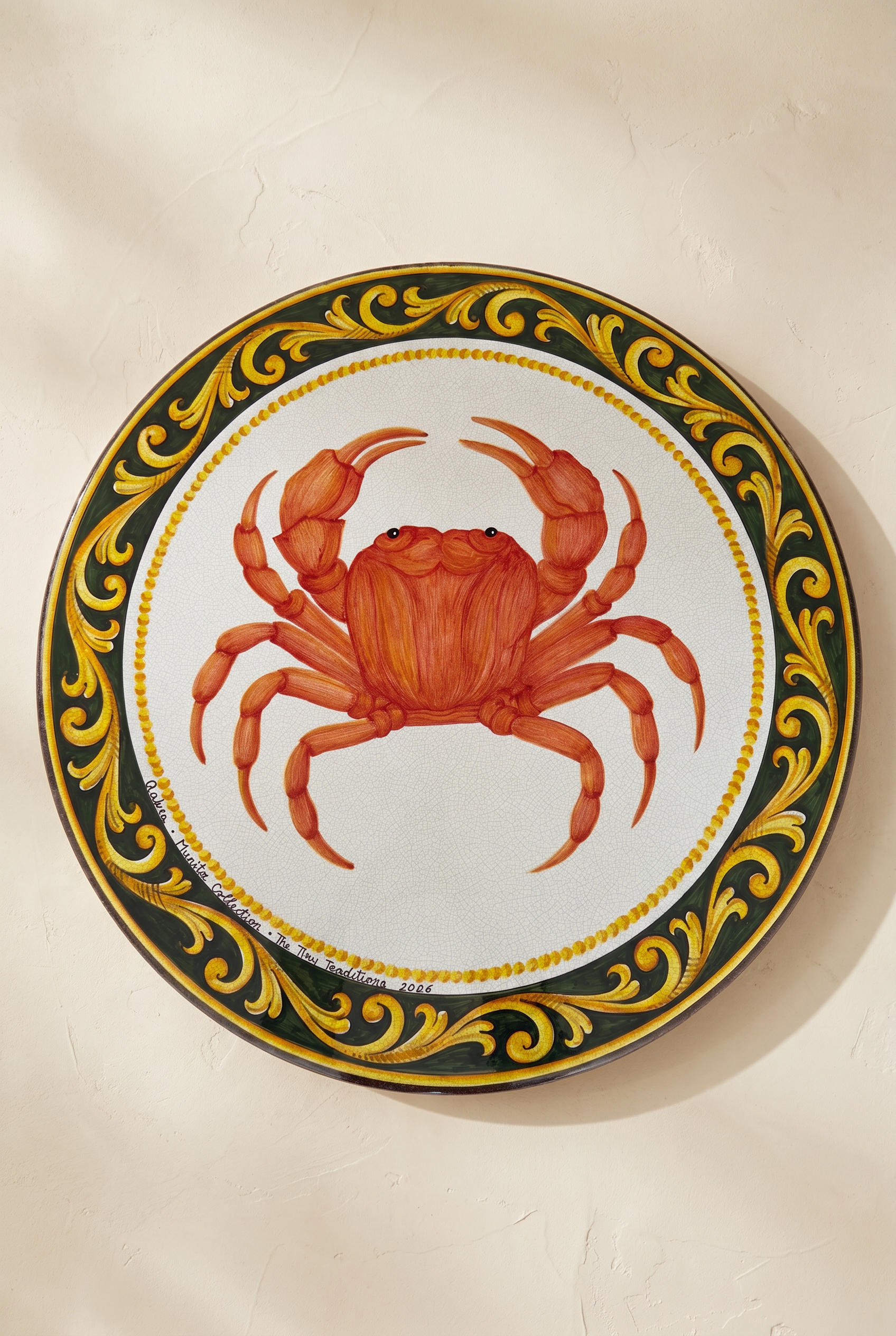 Qabru hand-painted plate design