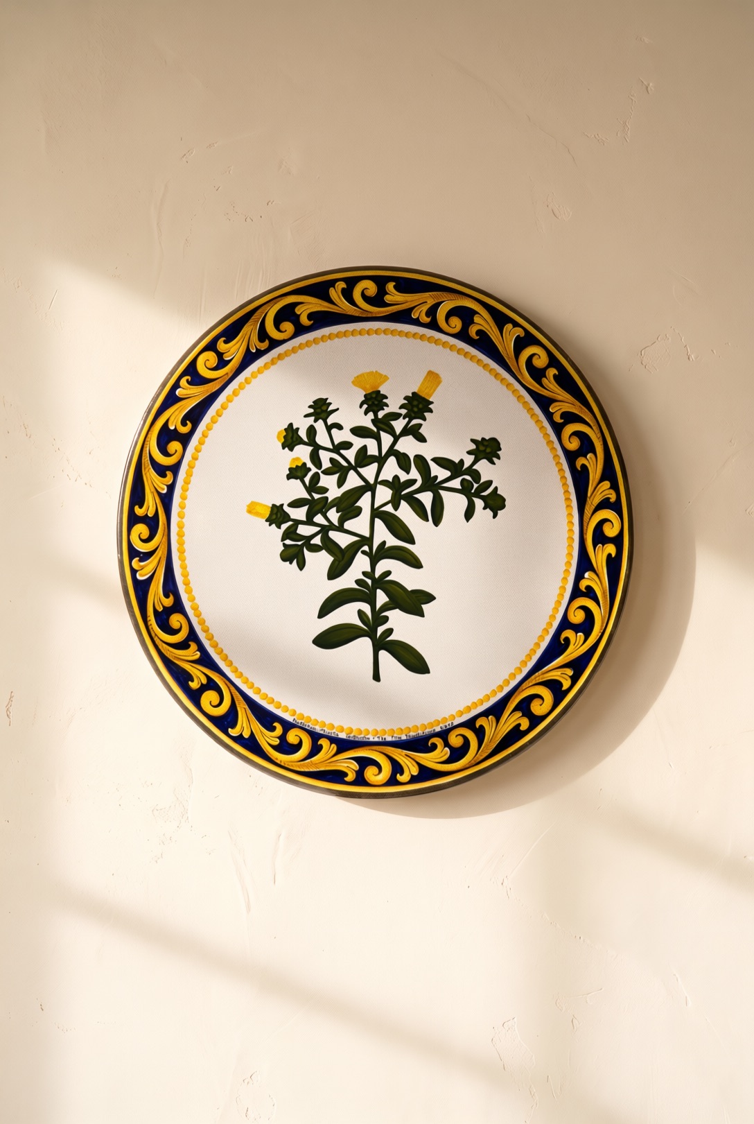 Tulliera hand-painted plate design